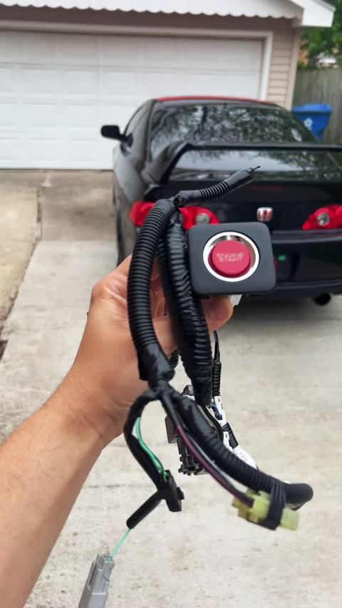 Installing push to start ignition wiring harness on Honda S2000